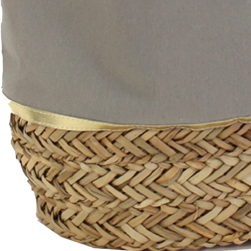 Stylischer, grauer Seesack / Rucksack mit goldener Glitzer Schrift SUMMER LOVE - Bild 3 von 4