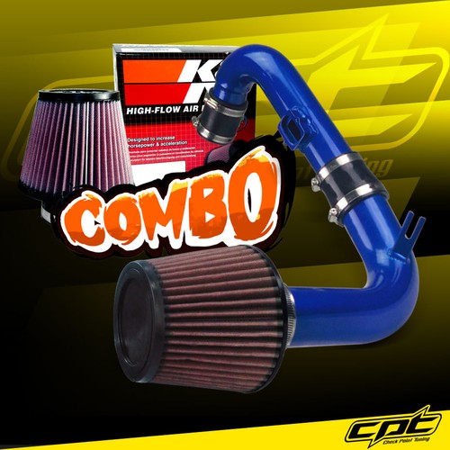 For 1115 Chevy Cruze Turbo 1.4L 4cyl Blue Cold Air Intake + K&N Air
