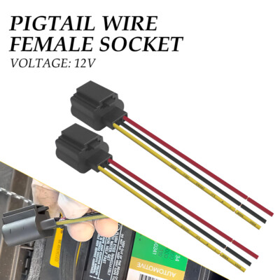 Pigtail Wire Female Socket 9008 H13 Two Harness Front Turn Signal Light Harness