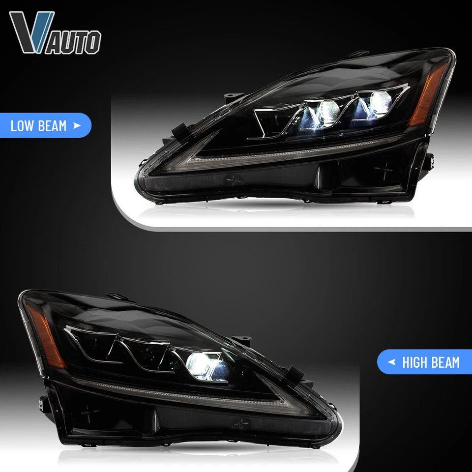 Faros proyectores LED VLAND para Lexus IS 250 IS 350 IS F 2006-2013 lado ámbar Foto 3 de 4