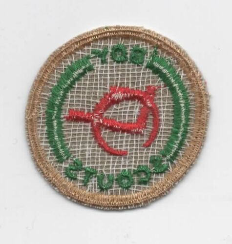 Metal Worker Merit Badge (Canadian), Embroid. on Rough Twill, C/E (1950's) Mint - Picture 2 of 2
