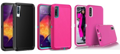 For Samsung Galaxy A50 Heavy Duty Defender Case Shockproof + Belt Clip Holster