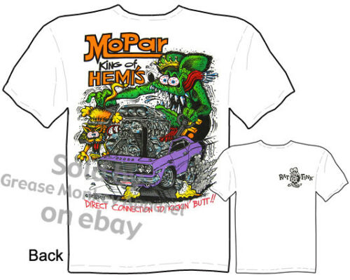 Mopar King Of HEMI'S Rat Fink T-shirt Big Daddy Tee Dodge Sz M L XL 2XL 3XL