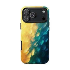 Phone Ink - Case for iPhone/Galaxy/Pixel - Yellow Green Blue Gradient Art