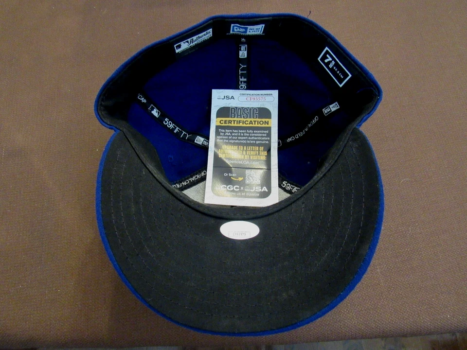 JOE PEPITONE # 8 1970-73 CHICAGO CUBS YANKS SIGNED AUTO NEW ERA CAP JSA BEAUTY - Image 3 of 4