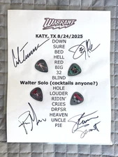 Warrant ** SIGNED** Setlist Katy, TX **LAMINATED**