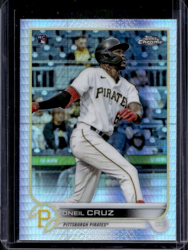 2022 Topps Chrome Oneil Cruz RC Prism Refractor Rookie #128 Pirates