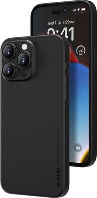 memumi Leichte Handyhülle für iPhone 15 Pro Max 0,3mm Ultra Slim Matt Schwarz