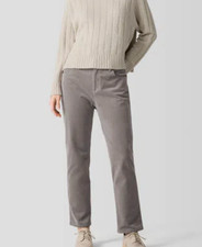 Eileen Fisher Organic Cotton Stretch Corduroy Straight Pant Petit Large Waist 1