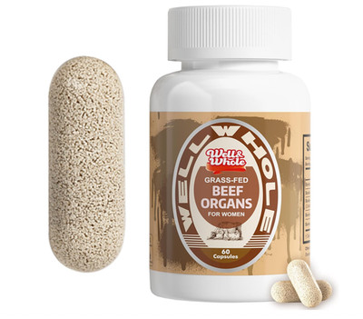 Well&Whole Beef Organ Capsules Grass Fed Bovine Supplement 60 Count