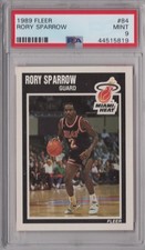 Rory Sparrow 1989 Fleer PSA 9 Mint Graded Card Miami Heat #84