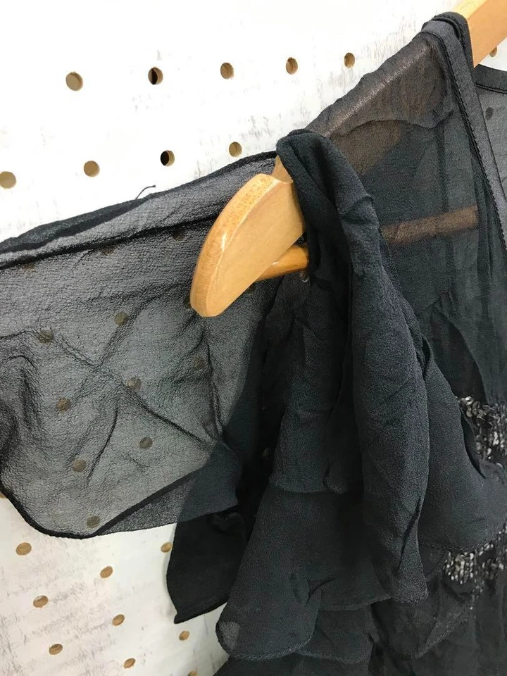 Vestido John Galliano Para Mujer Y2K Cinta Talla 38 Estilo Boho Vintage Negro Usado JPN Foto 3 de 4