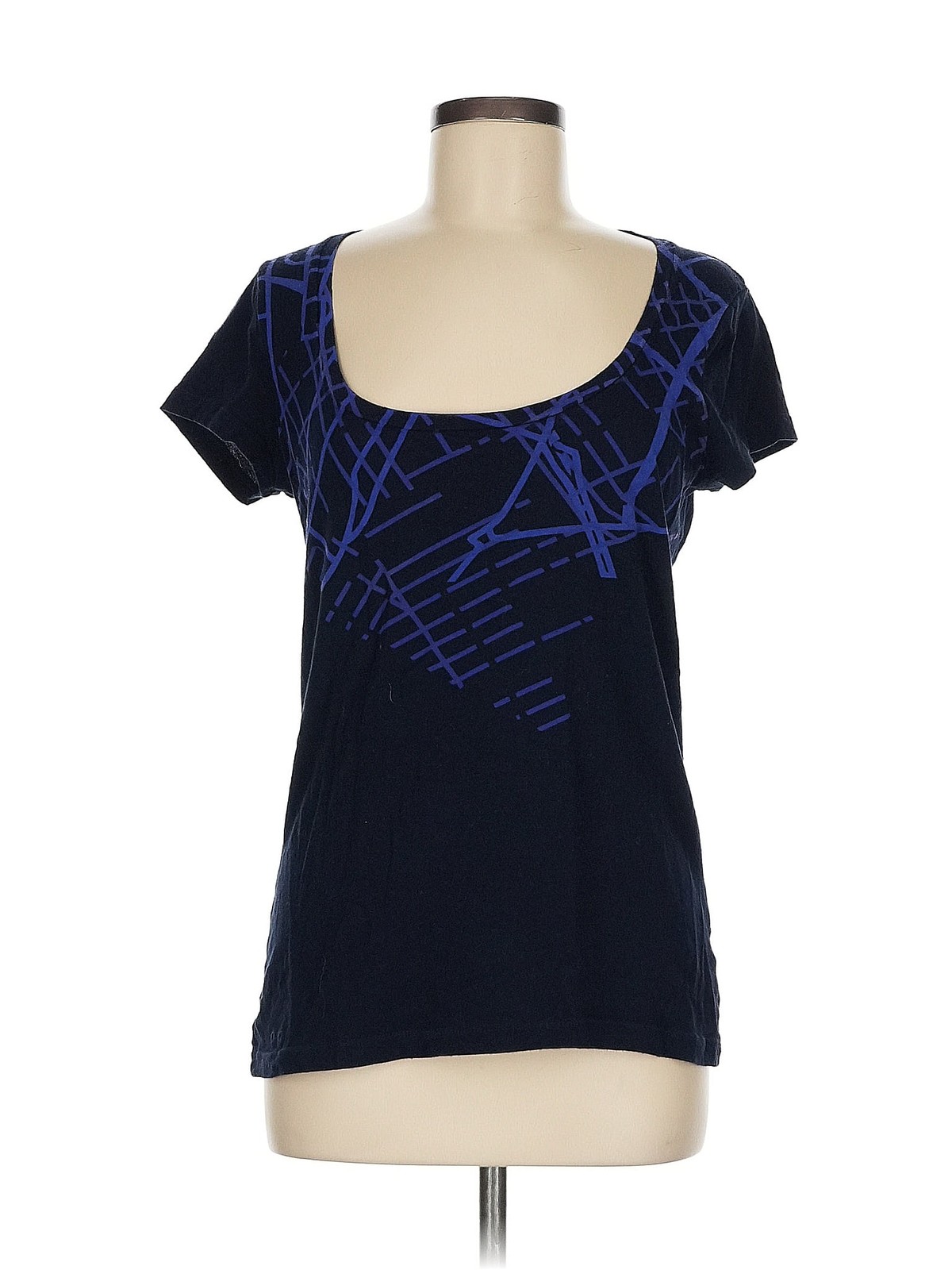 Converse One Star Women Blue Short Sleeve T-Shirt M