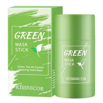 Face Clean Mask Green Tea Cleansing Stick Mask Shrink Pores Deep Blackhead Remov
