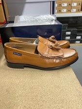 mens Ben Sherman Brighton Mod tassel loafer tan leather, leather sole size 8