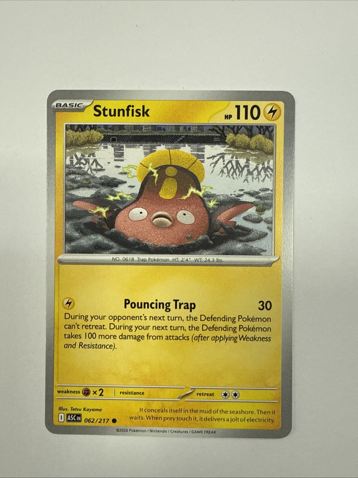 Pokemon TCG - Stunfisk - Ascended Heroes - 062/217 - Mint