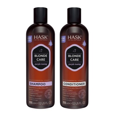 HASK Blonde Care Shampoo + Conditioner Set for Blonde Hair | Sulfate-Free,