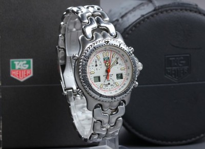 N NEUWERTIG / Full Set Tag Heuer S/el CG1111-0 Senna Chronograph Weiß Qz Herr...