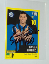 AUTOGRAFO LAUTARO MARTINEZ FIGURINA PANINI MAGLIA INTER 2 STELLE 2024/25 SIGNED 