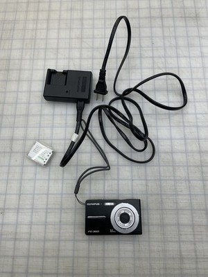 Vtg Olympus FE-360 8.0MP Digital Camera Tested w/ Batteries & Charger