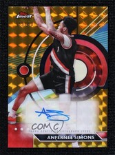 2023-24 Topps Finest Gold Geometric Refractor 39/50 Anfernee Simons Auto 1co7