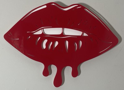 4ART WORKS MELTING LIPSTICK WALL ART LASER CUT ACRYLIC SCULPTURE  14  x 10 