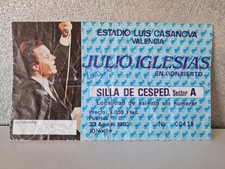 AUTÓGRAFO ORIGINAL JULIO IGLESIAS ENTRADA CONCIERTO