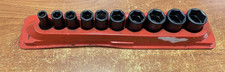 Snap On 10 Piece Pakty243 Socket Set 516-78 Imfs With Holder