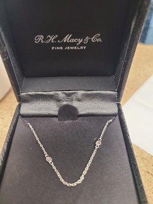 Effy Diamant Einfassung Station 18'' Halsband Halskette (1/6 kt. T.w.) in Sterling Silber