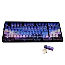 JSJT PBT Keycaps SidePrinted Keycap Set Double Shot Shine Through Custom Keyc...