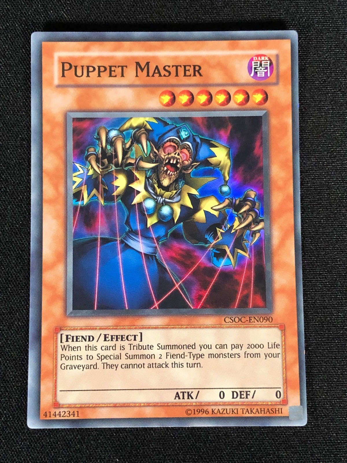 Puppet Master CSOC-EN090 YuGiOh Crossroads of Chaos trading card — raw and PSA graded price guide