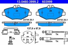 BREMSBELAGSATZ F&Uuml;R MERCEDES-BENZ E-KLASSE (W211) - ATE 13.0460-3999.2