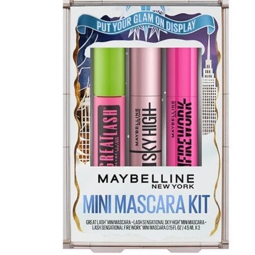 Maybelline Limited Addition Holiday Kit Mini Sky High, Firework And Great Lash