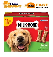 Milk-Bone Original Flavor, Large Crunchy Dog Treat Biscuits, 15 lbs.