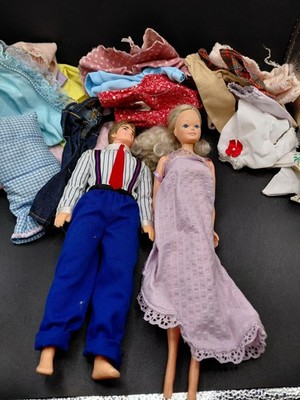 Vintage 1981 Toy Time Male Doll & 1985 Multi Toys Girl Doll W Vintage Clothing