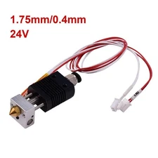 HILABEE 1.75mm/0.4mm All Metal Hotend Extruder Kit with Heating Tube Heater