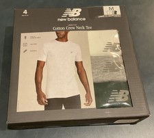 New Balance Men s M Multicolored Cotton Crew Neck Tee 4-Pack NIB
