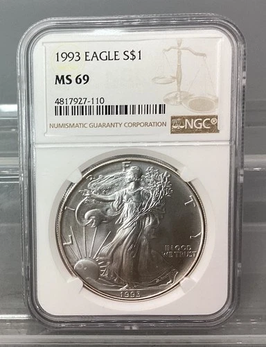 1993 American Silver Eagle - NGC - MS 69