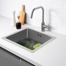 14.96 14.96 8.66in Silver Drop-In Multifunctional Stainless Steel Kitchen Sink