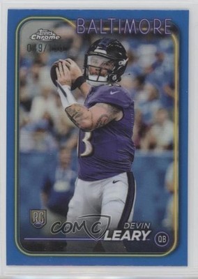 2024 Topps Chrome Rookies Blue Refractor 49/150 Devin Leary #248 Rookie RC 0hk3
