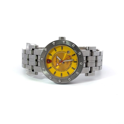 Tonino Lamborghini Ferruccio 2000 Auto gelbes Zifferblatt Edelstahl limitierte Auflage 155/2000