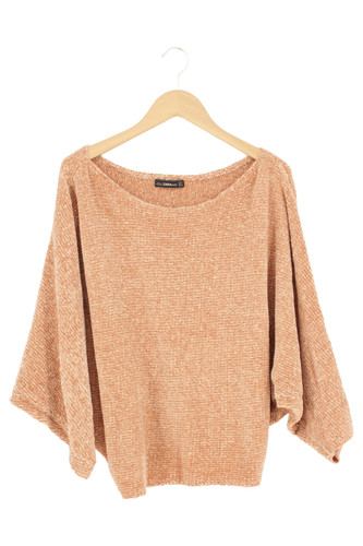 Maglione donna Zara rosa taglia S/36 manica lunga vintage bohemien poliestere tempo libero