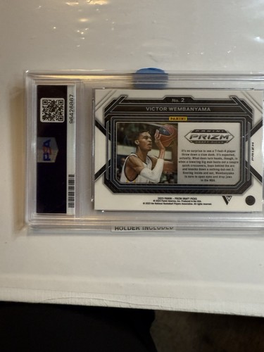 Victor Wembanyama 2023 RC - Prizm Draft Picks Green Variation #2 - PSA 9 - MINT - Bild 3 von 3