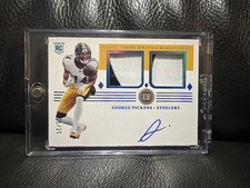 2022 GEORGE PICKENS Rookie Auto Panini Encased Dual Swatch Signatures 21/25 RPA