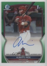 2023 Bowman Draft Chrome Prospect Green Refractor 49/99 Alberto Rios Auto g1k