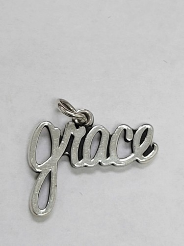 Rare James Avery Retired Grace Script silver Charm