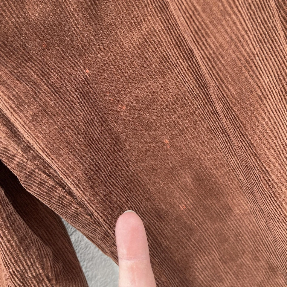 Calça de veludo vintage cabeça de pato masculina 32x26 academia plissada anos 90 bordada - Imagem 4 de 4