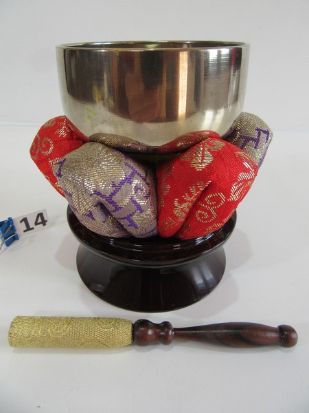 CAMPANA ORIN JAPONES BUDISTA SINGING BOWL RIN 7,7 cm ¿ SAHARI ? SET COMPLETO (14