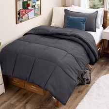 NEW IN PKG - Twin XL Ultra Soft Goose Down Alternative Comforter Set - Dark Gray