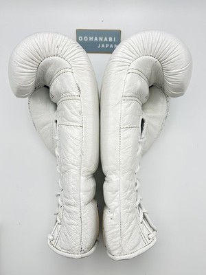Winning Boxing Gloves 14oz MS-500 White Lace up String type Used